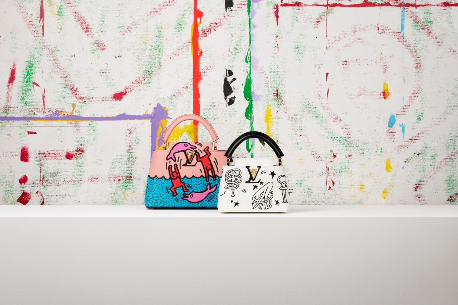 Louis Vuitton launches Keith Haring handbag collection.