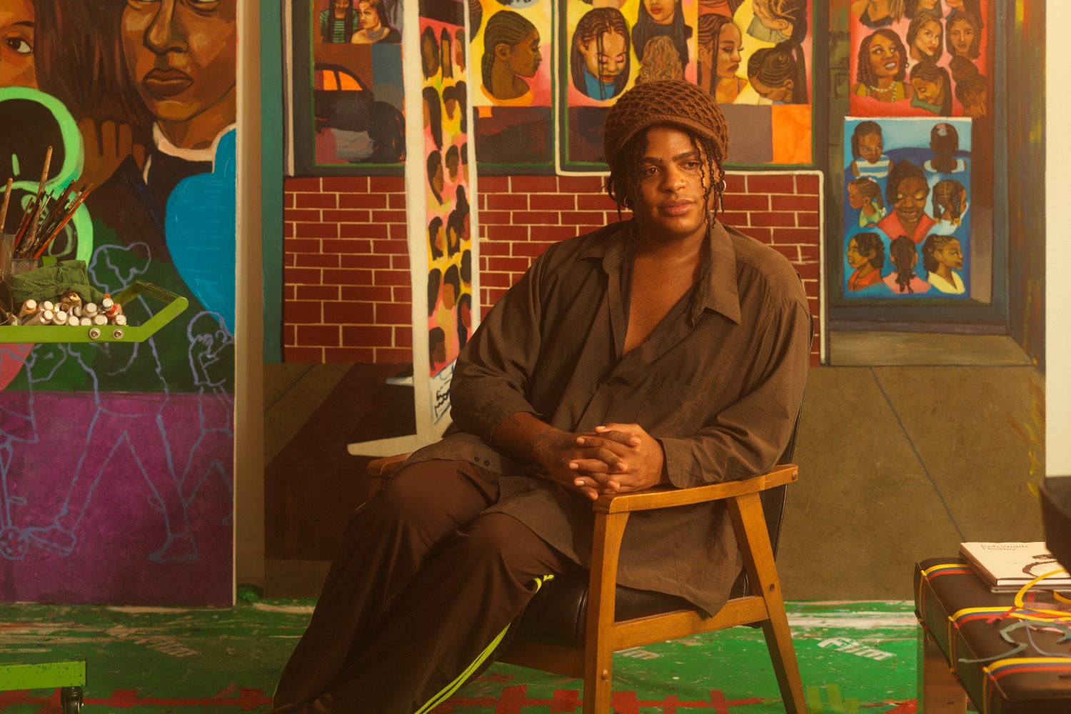 Rising Artist Khalif Tahir Thompson Paints the Vanishing Brooklyn of His Childhood