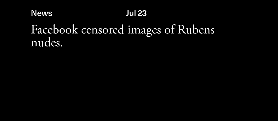 Facebook Censored Images Of Rubens Nudes