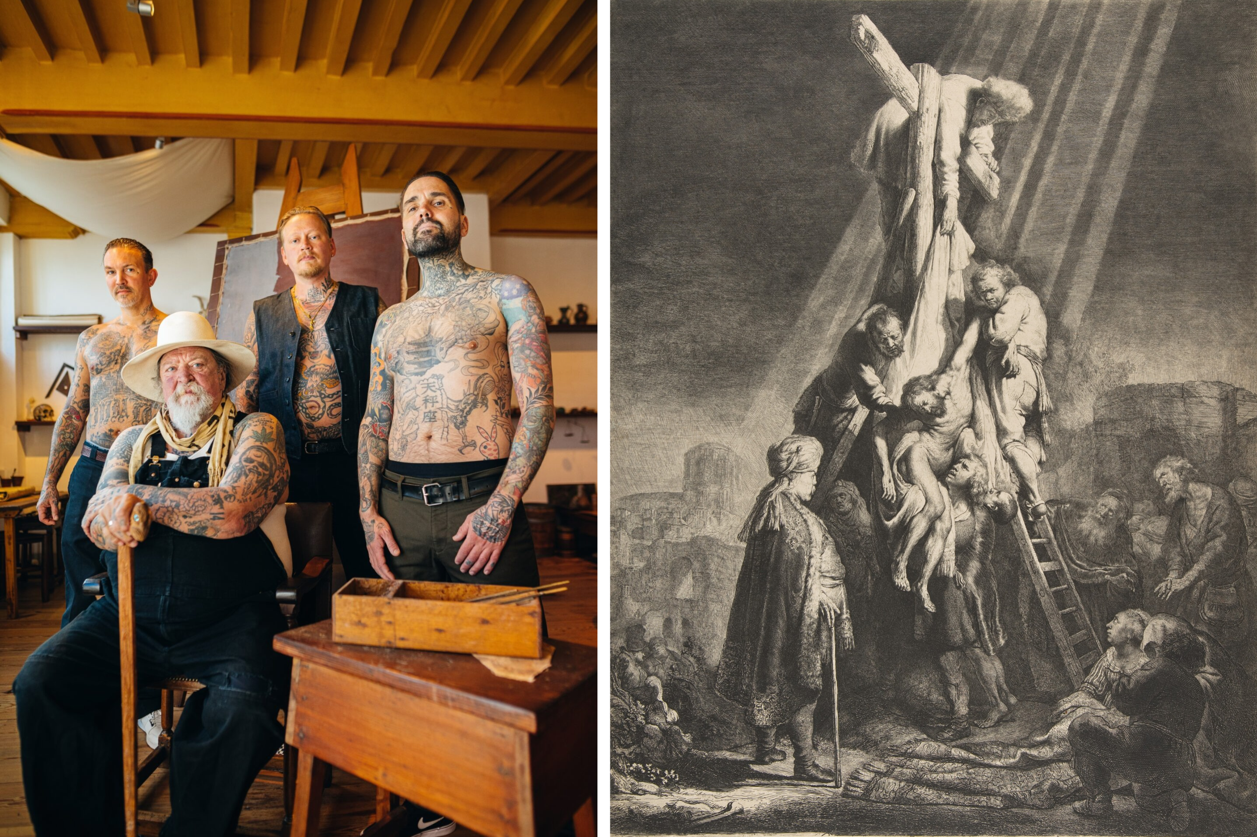 Rembrandt House Museum opens temporary tattoo studio in Amsterdam.