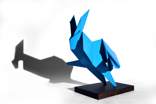 In Giant Origami Sculptures, Artist Hacer Folds Steel Like Paper - Artsy